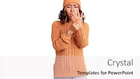  Presentation with arthritis - Colorful slide deck enhanced with young-beautiful-mixed-race-woman backdrop and a sky blue colored foreground