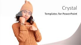  Presentation with wool - Audience pleasing PPT layouts consisting of young-beautiful-mixed-race-woman backdrop and a white colored foreground