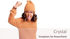  Presentation with wool - Audience pleasing theme consisting of young-beautiful-mixed-race-woman backdrop and a lemonade colored foreground