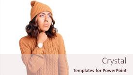  Presentation with infection - Presentation theme featuring young-beautiful-mixed-race-woman background and a lemonade colored foreground