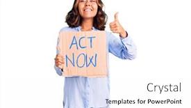  Presentation with now - Amazing slide deck having young-beautiful-mixed-race-woman backdrop and a white colored foreground