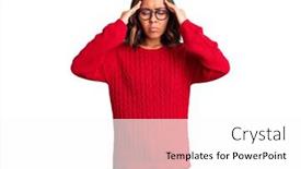  Presentation with migraine - Amazing theme having young-beautiful-mixed-race-woman backdrop and a white colored foreground