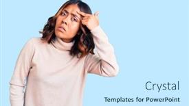  Presentation with acne woman - Beautiful slides featuring young-beautiful-mixed-race-woman backdrop and a white colored foreground