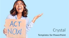  Presentation with now - Beautiful slides featuring young-beautiful-mixed-race-woman backdrop and a cool aqua colored foreground