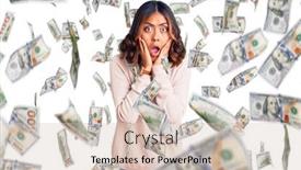  Presentation with race - Slide deck consisting of young-beautiful-mixed-race-woman background and a soft green colored foreground