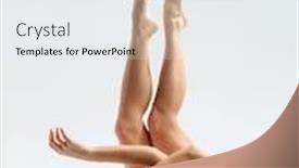  Presentation with modern - Amazing PPT layouts having young beautiful modern style dancer posing on a studio background backdrop and a white colored foreground