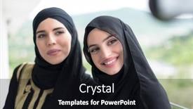 Presentation with muslim women - PPT theme enhanced with young-beautiful-muslim-women background and a black colored foreground