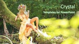  Presentation with park - Presentation with young beautiful nymph in a park background and a tawny brown colored foreground