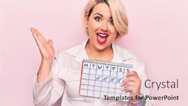  Presentation with plus size fashion model - Presentation design consisting of young-beautiful-plus-size-tourist background and a lemonade colored foreground