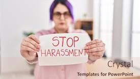  Presentation with stop - Presentation design featuring young-beautiful-plus-size-woman background and a lemonade colored foreground