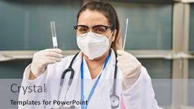  Presentation with antigen - Slide set having young-beautiful-plus-size-woman background and a lemonade colored foreground