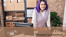  Presentation with woman office desk - 