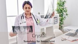  Presentation with xray - Slide deck featuring young-beautiful-plus-size-woman background and a mint green colored foreground