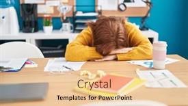  Presentation with stressed - Theme featuring young-beautiful-plus-size-woman background and a lemonade colored foreground