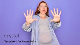  Presentation with panic - Cool new theme with young-beautiful-redhead-pregnant-woman backdrop and a light blue colored foreground