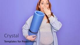  Presentation with prenatal - Slides enhanced with young-beautiful-redhead-pregnant-woman background and a light blue colored foreground