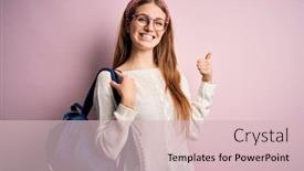  Presentation with young college student diagnosis of chlamydia - Beautiful PPT layouts featuring young-beautiful-redhead-student-woman backdrop and a lemonade colored foreground