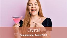  Presentation with drinking alcohol - Presentation design with young-beautiful-redhead-woman-drinking background and a coral colored foreground