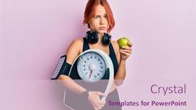  Presentation with loss - Theme featuring young-beautiful-redhead-woman-holding background and a lemonade colored foreground