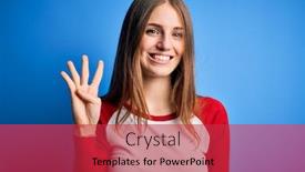  Presentation with number - Audience pleasing PPT layouts consisting of young-beautiful-redhead-woman-wearing backdrop and a red colored foreground