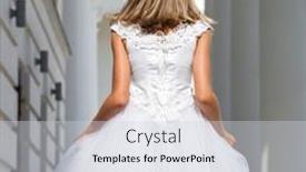  Presentation with prom - Colorful presentation design enhanced with young-beautiful-schoolgirl-in-ballroom backdrop and a light gray colored foreground