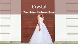  Presentation with prom - Cool new PPT layouts with young-beautiful-schoolgirl-in-ballroom backdrop and a tawny brown colored foreground