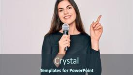  Presentation with performer - Colorful presentation enhanced with young-beautiful-singer-performer-girl backdrop and a tawny brown colored foreground