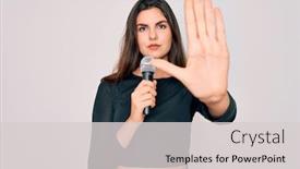  Presentation with performer - Beautiful PPT layouts featuring young-beautiful-singer-performer-girl backdrop and a light gray colored foreground