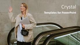  Presentation with lady - Slides consisting of young-beautiful-smiling-lady background and a gray colored foreground