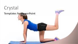  Presentation with navy - Amazing slide deck having young-beautiful-sportswoman-in-navy backdrop and a white colored foreground