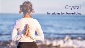  Presentation with prayer - Amazing PPT layouts having young-beautiful-sportwoman-practicing-yoga backdrop and a lemonade colored foreground