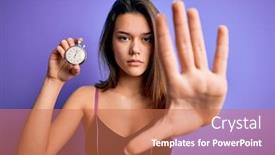  Presentation with sport - Slide set enhanced with young-beautiful-sporty-girl-doing background and a coral colored foreground