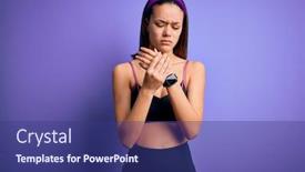  Presentation with arthritis - Cool new PPT theme with young-beautiful-sporty-girl-doing backdrop and a ocean colored foreground