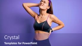  Presentation with sport injury - Cool new slide deck with young-beautiful-sporty-girl-doing backdrop and a ocean colored foreground