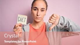  Presentation with woman sport - Audience pleasing theme consisting of young-beautiful-sporty-woman-doing backdrop and a coral colored foreground