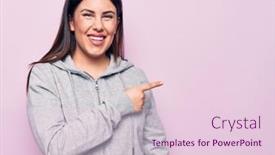  Presentation with sporty - Beautiful PPT layouts featuring young-beautiful-sporty-woman-wearing backdrop and a lemonade colored foreground