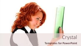  Presentation with student - Cool new presentation design with young-beautiful-student-girl-read backdrop and a lemonade colored foreground