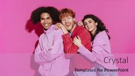  Presentation with international - Theme with young-beautiful-stylish-international-smiling background and a  colored foreground