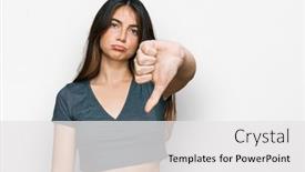  Presentation with angry teen - Slide deck having young-beautiful-teen-girl-wearing background and a white colored foreground