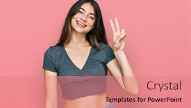 Presentation with teen girl - PPT layouts having young-beautiful-teen-girl-wearing background and a coral colored foreground