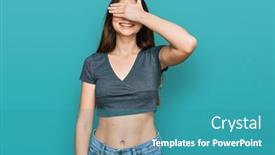  Presentation with teen girl tech - Colorful PPT layouts enhanced with young-beautiful-teen-girl-wearing backdrop and a teal colored foreground