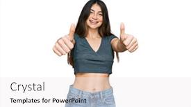  Presentation with crop - PPT layouts featuring young-beautiful-teen-girl-wearing background and a white colored foreground