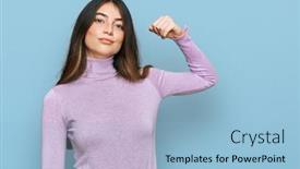  Presentation with teen girl - Presentation theme consisting of young-beautiful-teen-girl-wearing background and a light blue colored foreground