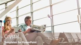  Presentation with teenage girl - Cool new PPT theme with young-beautiful-teenage-girl-watching backdrop and a coral colored foreground