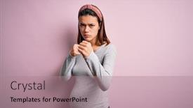  Presentation with angry baby - PPT layouts with young-beautiful-teenager-girl-pregnant background and a coral colored foreground