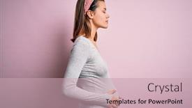  Presentation with baby smile - Slide set with young-beautiful-teenager-girl-pregnant background and a soft green colored foreground