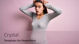  Presentation with baby girl - PPT layouts featuring young-beautiful-teenager-girl-pregnant background and a coral colored foreground