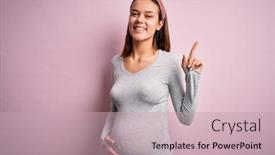  Presentation with baby smile - Beautiful PPT layouts featuring young-beautiful-teenager-girl-pregnant backdrop and a soft green colored foreground