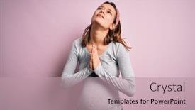  Presentation with baby girl - PPT theme with young-beautiful-teenager-girl-pregnant background and a coral colored foreground