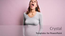  Presentation with anger baby - Colorful slide set enhanced with young-beautiful-teenager-girl-pregnant backdrop and a soft green colored foreground